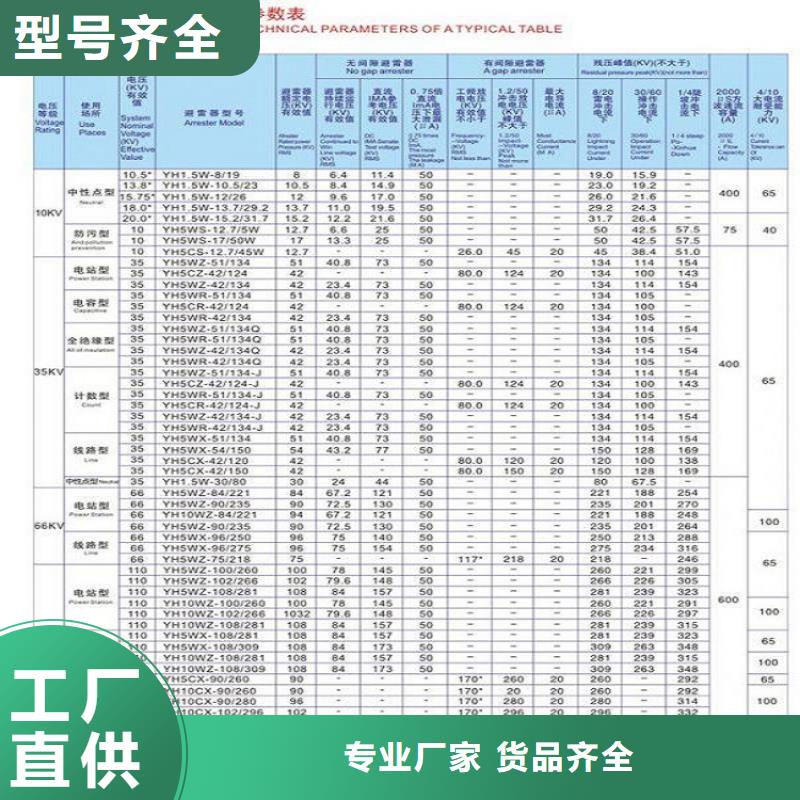 【】金属氧化物避雷器Y10W1-204/532同城生产厂家