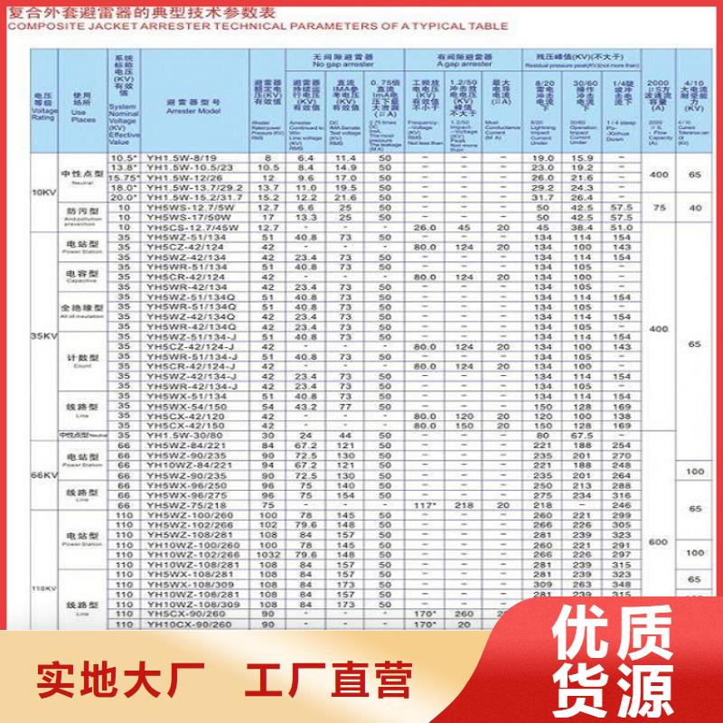 避雷器YH10W5-51/130【羿振电气】实力厂家