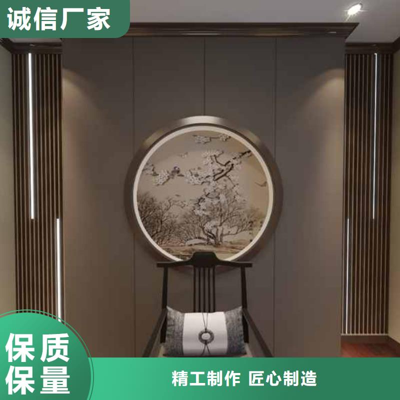 竹木纤维集成墙板【格栅】产品实拍现货快速采购