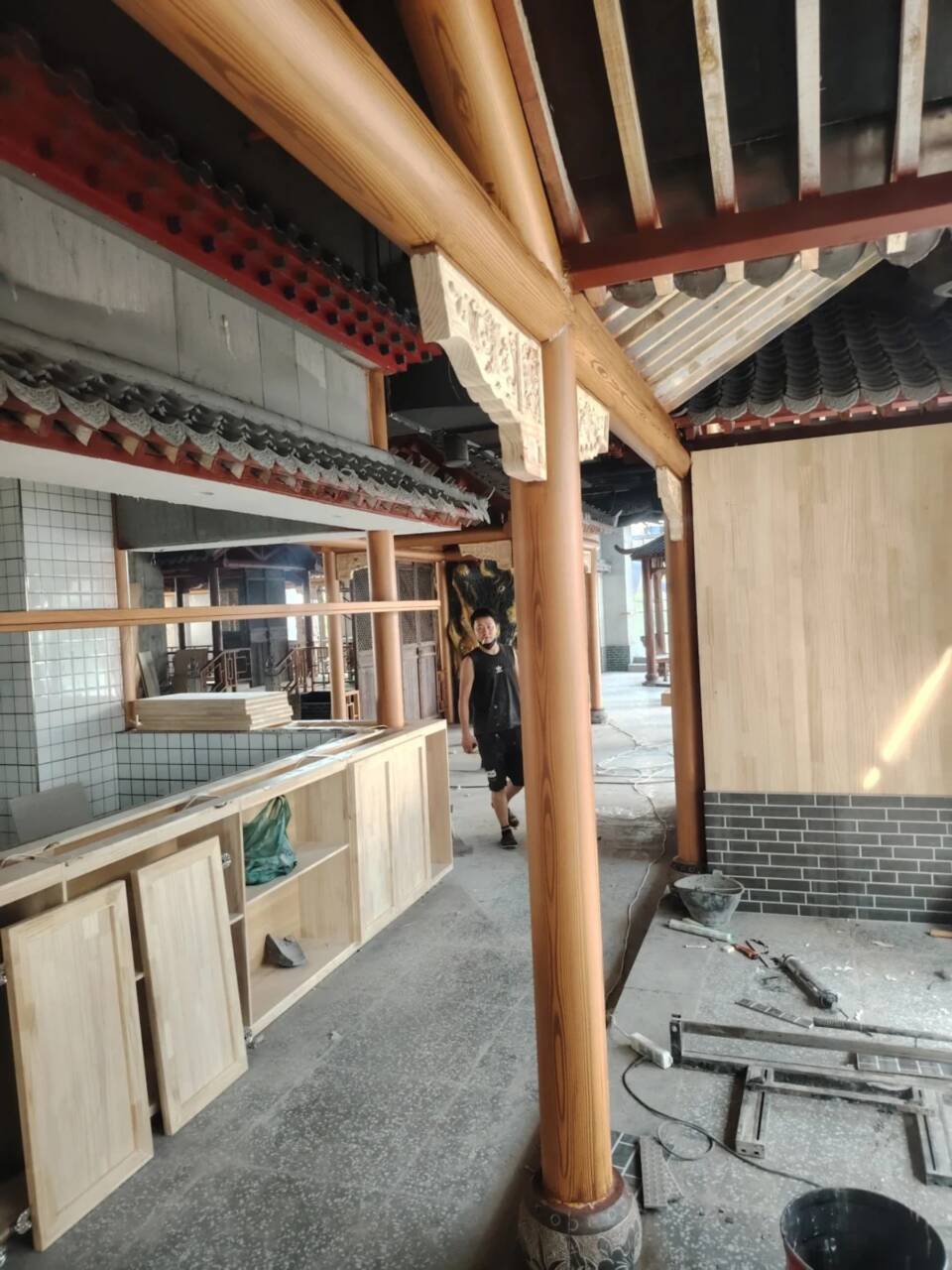 水性环保木纹漆，凉亭花架木纹漆，仿木纹漆批发施工