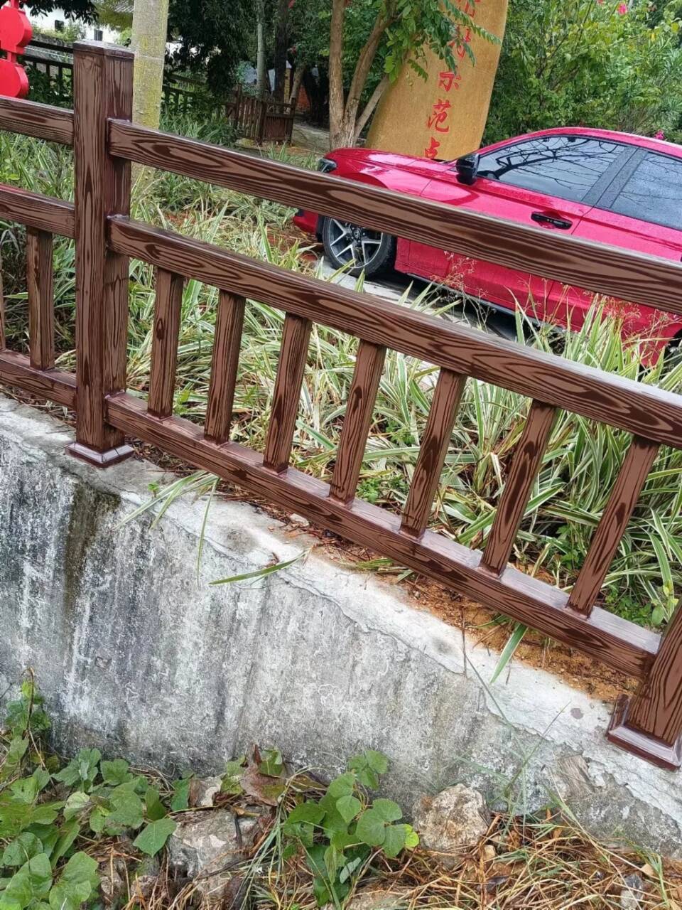 廊架护栏木纹漆，钢结构仿木纹漆，仿古木纹漆施工厂家