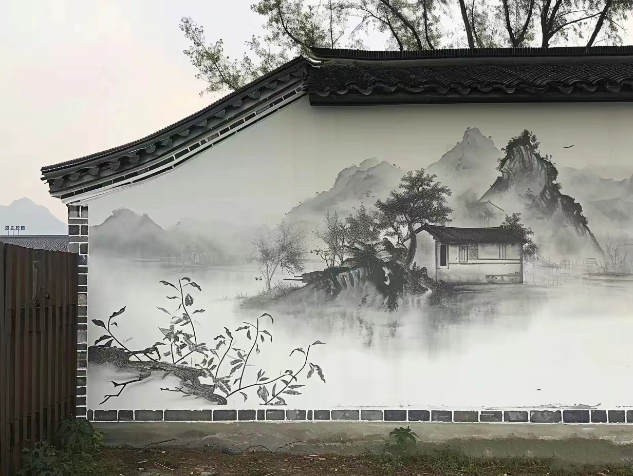 天津红桥文化墙彩绘手绘涂鸦团队实力强有保证