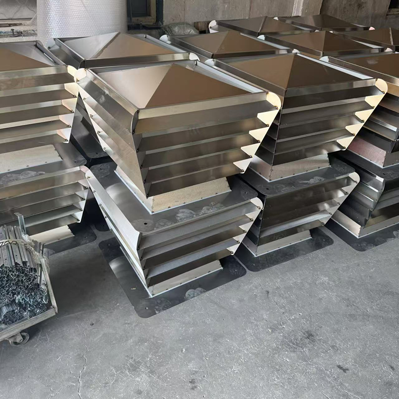 县烟帽 铝合金屋顶方形帽规格齐全